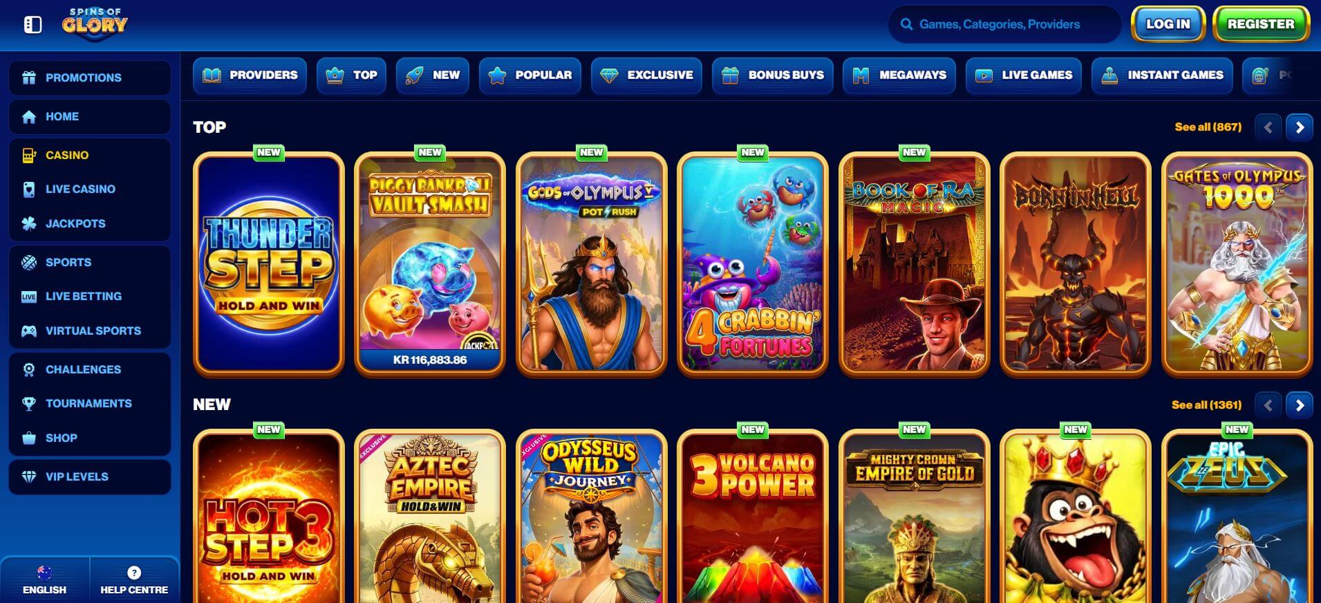 Spins of Glory Casino Australia